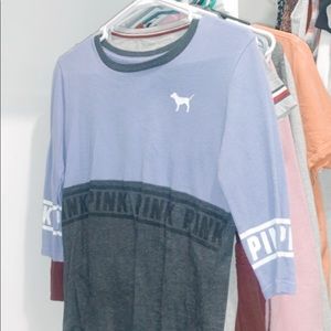 PINK 3/4 sleeve t-shirt